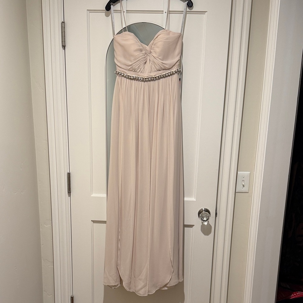 Jenny Yoo Size 2 Cream Evening Gown/Bridesmaid dress